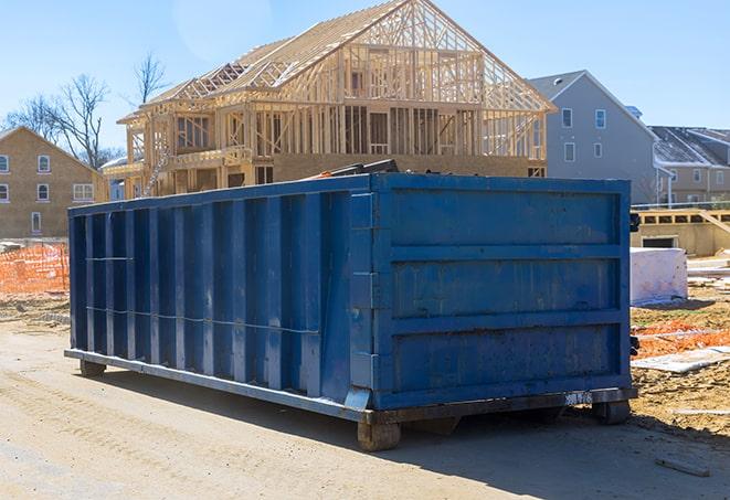 a collage of images featuring residential dumpsters in various settings and situations